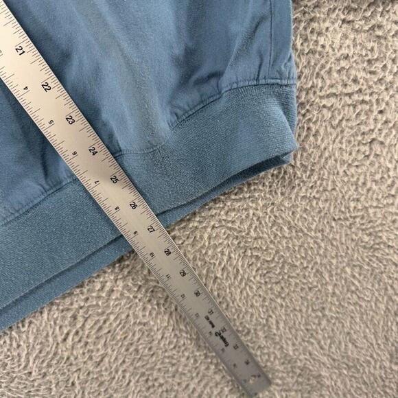 Vintage Sweater Polo Shirt Men's XL Blue Popover Mob Collared Crest Preppy 90s - Picture 5 of 10